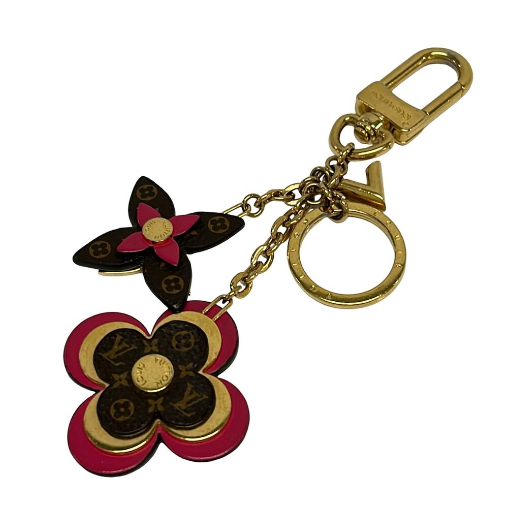 Louis Vuitton Portocre Blooming Flower Bag Charm M63084 Monogram Pink